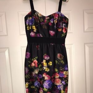 Black floral dress